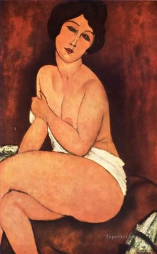 大きな裸婦アメデオ・モディリアーニの座像 Oil Paintings